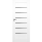 Interiérové dveře Campe 6*6 bílá 80P černá lacobel