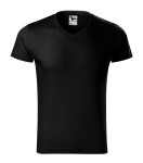 Slim Fit V-neck tričko pánské černá M