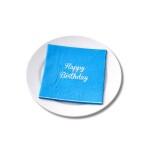 Dortisimo Ubrousky modré s nápisem Happy Birthday (10 ks)