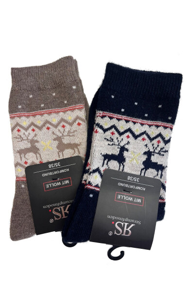 Unisex ponožky RiSocks 43356 Mit Wolle Komfortbund 35-46 tmavě modrá 39-42