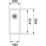 FRANKE - Box Dřez BXX 210/110-16, 20x45 cm, nerez 127.0371.512