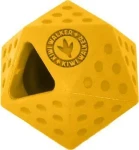 KIWI WALKER Gumová hračka ICOSABALL Mini oranžová / Hračka pro psy / otvor na pamlsky / 6,5 cm (RUB-855)