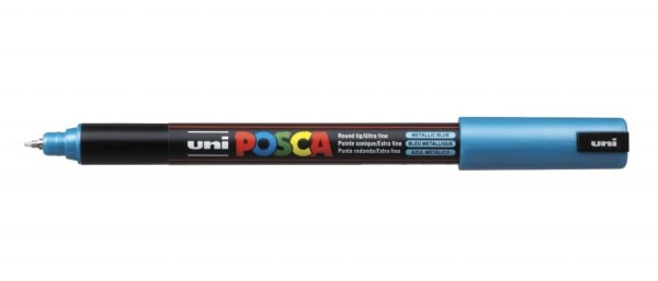 Akrylový popisovač Uni Posca 1MR 0,7 mm trubičkový hrot, modrý metalický