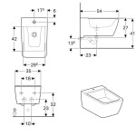 GEBERIT - Xeno 2 Závěsný bidet, s KeraTect, bílá 500.501.01.1