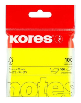 Kores Samolepicí bločky 75x75 mm - žluté