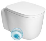 SAPHO - ORGANIC závěsná WC mísa, Vortex Rimless, 36x52cm, bílá PZ312V