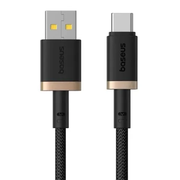 Baseus Dura (P10377802U01-02) Rychlonabíjecí kabel USB-A/USB-C 60W 2m černo-zlatá (P10377802U01-02)