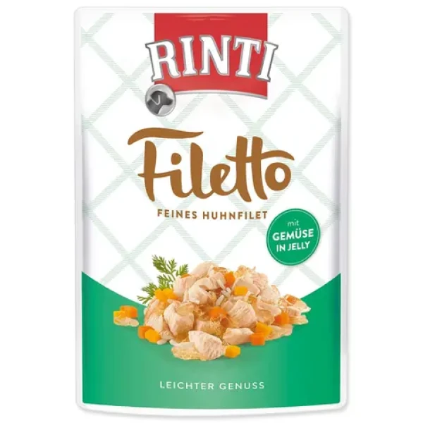 Rinti Filetto Adult kuře a zelenina v želé 100 g / Kapsička pro psy (394-95404)