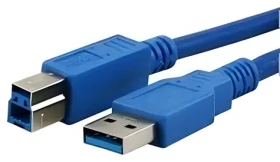 MediaRange propojovací kabel USB-A - USB-B modrá 3 m / Kabel USB 3.0 / USB 3.2 Gen 1 (MRCS149)