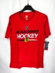 Outerstuff Dětské Tričko Chicago Blackhawks Apro Wordmark Ss Ctn Tee Velikost: Dětské (13 14 let)