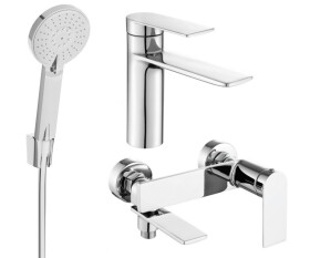 MEXEN - Zero SET umyvadlová + vanová baterie s příslušenstvím R40, chrom 71103R40-00