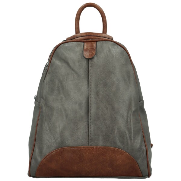 Trendy dámský koženkový kabelko-batůžek Eligio, šedý