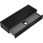 MEXEN/S - Orio koupelnová skříňka pod umyvadlo 140 cm s deskou, 1 šuplík, černá mat 91A10-14023-1-BFC71