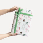 Bella Rose Vánoční balicí papír Šťastné a bublinkové – 5 m, krémová barva, papír