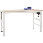 Manuflex LD1113.6011 ESD ESD pracovní stůl UNIDESK s kaučuk deska, rezedově zelená RAL 6011, Šxhxv = 2000 x 800 x 720-73