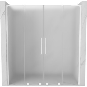 MEXEN/S - Velar L Duo posuvné sprchové dveře 180, dekor, bílá 871-180-003-32-20