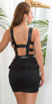 Sexy Club-minidress backless with peplum black