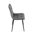 Jídelní židle, šedá, sametová látka, CT-281 GREY4