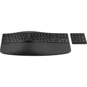 HP 960 Ergonomic černá / bezdrátová ergonomická klávesnice / nůžkové klávesy / USB / Bluetooth / CZ-SK Layout / numerick (7E755AA#BCM)