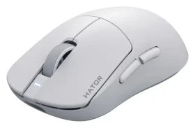 Hator Quasar 3S Ultima bílá / Herní bezdrátová myš / optická / 30000 DPI / 2.4GHz / Bluetooth / USB-C (HTM661)