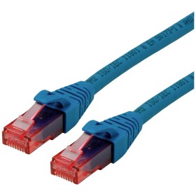 Roline 21.15.2541 RJ45 síťové kabely, propojovací kabely CAT 6 U/UTP 1.00 m modrá nestíněný, bez halogenů, samozhášecí 1 ks