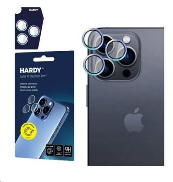 3mk HARDY Lens Protection Pro skla na fotoaparát pro Apple iPhone 15 Pro Max Rainbow (5903108574372)