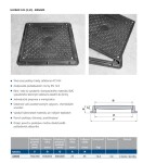 MIDAS Poklop A15 do 1,5t DN 600x600 hranatý, kompozit, h=35 mm, uzam. 4x šroub ,OD 750x750mm p1846