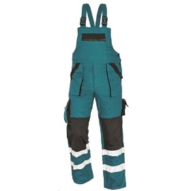 Cerva MAX NEO REFLEX Pracovní kalhoty s laclem zeleno / černé