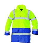 CRV Cerva Bunda SEFTON reflexní zateplená 100 % polyester žlutá-royal M žlutá-royal
