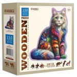 Dřevěné puzzle Jemná kočka 150 dílků