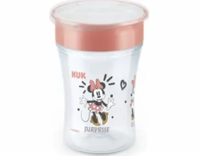 NUK hrnek Magic Cup s víčkem 230ml / červená (10255024)