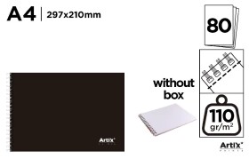 Artix skicovací blok A4 80 listů 110 g spirála