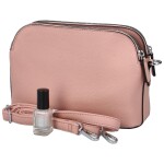 Pevná malá dámská koženková crossbody Rompo, růžová