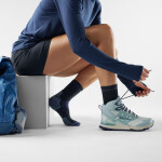 Dámské merino turistické ponožky SMARTWOOL Women's Hike Targeted Cushion Mid Crew S, Charcoal velikost: 42-45 (L)