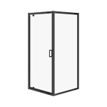 CERSANIT - ČTVERCOVÝ SPRCHOVÝ KOUT ARTECO PIVOT 90X90X190, ČERNÁ, ČIRÉ SKLO S913-016