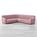 Bielastické potahy BRILLANTE bordó rohová sedačka (š. 350 - 530 cm)