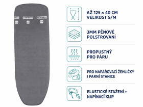Leifheit Potah na žehlicí prkno Cotton Classic S/M Black 76192