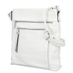 Trendy dámská koženková crossbody kabelka Bree, bílá