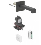 GEBERIT - Brenta Elektronický umyvadlový ventil pod omítku, napájení z generátoru, easy to clean, matná černá 116.275.14.1