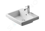 DURAVIT - Vero Umyvadlo zápustné 550x465x180 mm, s 1 otvorem pro baterii, s WonderGliss, alpská bílá 03155500001