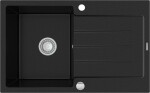 MEXEN - Bruno granitový dřez 1 s odkapávačem 795x495 mm, černá 6513791010-77