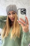 Fleecová čepice Paulina K227 tmavě šedá UNI