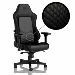 Noblechairs HERO Real Leather černá / Herní židle / pravá kůže / nastavitelná / pojízdná kolečka / nosnost 150 kg (NBL-HRO-RL-BLA)