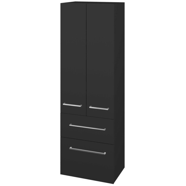 Dřevojas - Vysoká skříň DOS SVD2Z2 50 - N03 Graphite / Úchytka T04 / N03 Graphite 209537E