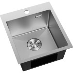 MEXEN - Solix ocelový dřez 1-bowl 400 x 450 mm, nerez 6401401000-01
