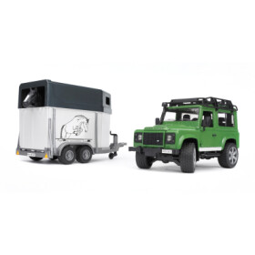 Bruder 2592 LAND ROVER + přepravník + kůň