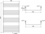 MEXEN/S - Apollo radiátor + topná tyč 1210 x 650 mm, 900 W, bílá W117-1210-650-2900-20