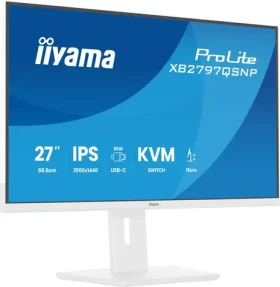 27" IIYAMA ProLite XB2797QSNP-W1 bílá / Monitor / IPS / QHD 2560x1440 / USB-C 96W / KVM / Daisy Chain (XB2797QSNP-W1)