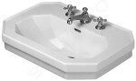 DURAVIT - 1930 Umyvadlo 700x500 mm, s přepadem, 1 otvor pro baterii, WonderGliss, bílá 04387000001