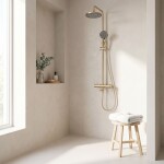 REA - Sprchový Set Arcos brush gold REA-P8716